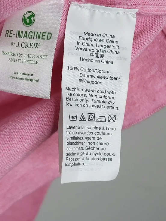 J.Crew Factory Teddie Sweater Pink XS S Preppy Spring Capsule Crewneck Knit - Picture 8 of 8